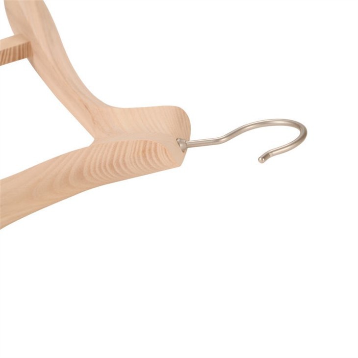 Solid Wooden Suit Hangers With Non Slip Pants Bar 360° Swivel Hook High-Grade Glossy Finish Wide Shoulder Hangers For Sweater Dress Pants Heavy Clothes